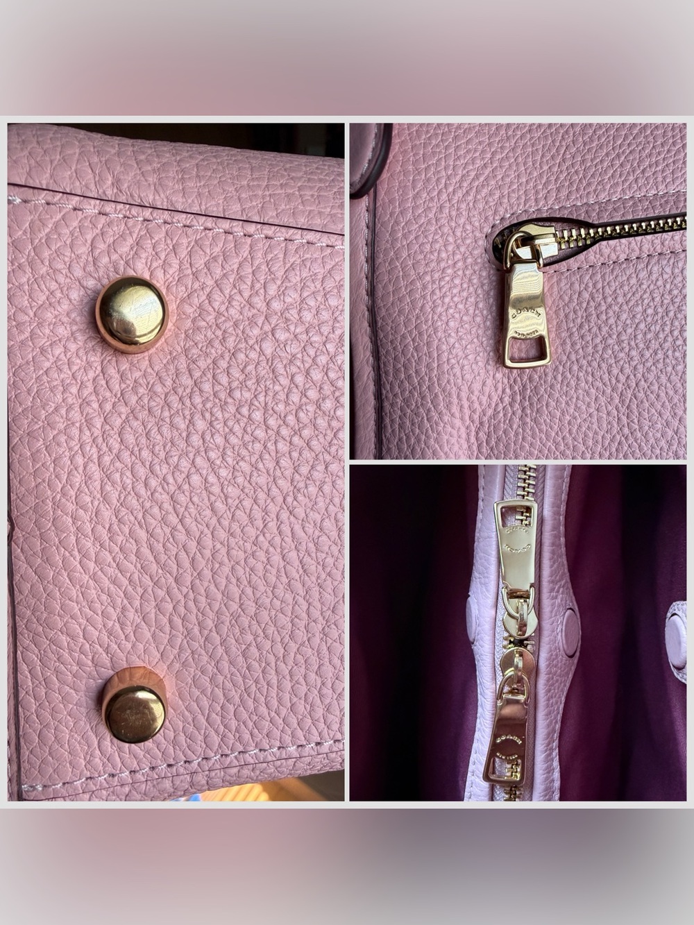 Coach Erin in Powder Pink | Pebbled Leather - Picture 8 of 9
